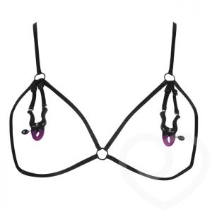 Bad Kitty Fetish Bra with Silicone Nipple Clamps