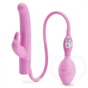 Extra Girthy Inflatable Silicone G-Spot Rabbit Vibrator 4.5 Inch