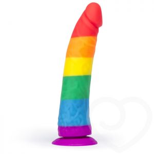 Rainbow Pop! Silicone Realistic Dildo with Suction Cup 7.5 Inch