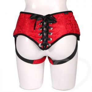 Sportsheets Plus Size Adjustable Strap On Harness with Corset Back