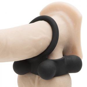Adjustable Weighted Silicone Ball Stretcher with Cock Ring 87g