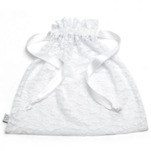 Lovehoney White Lace Drawstring Lingerie Gift Bag