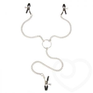 Bondage Boutique Nipple Clamps and Clit Clamp with Chain