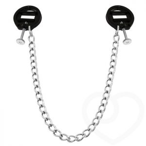 DOMINIX Deluxe Adjustable Bite Nipple Clamps with Chain