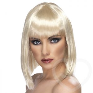 Glam Blonde Short Blunt Cut Wig with Fringe