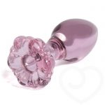 Icicles No 48 Glass Butt Plug with Flower Base - Icicles Glass Sex Toys