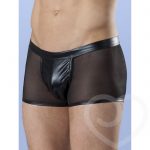 LHM Wet Look and Sheer Mesh Boxer Shorts - LHM
