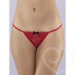 Lovehoney Red Crotchless Lace G-String - Lovehoney Lingerie