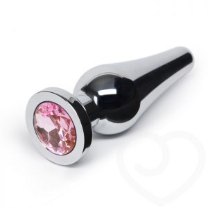 LuxGem Metal Jewelled Butt Plug 4 Inch Pink