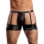 Male Power New Extreme Wet Look Garter Shorts - Male Power
