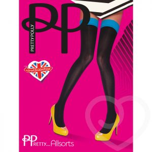 Pretty Polly Coloured Top Opaque Hold Up Stockings