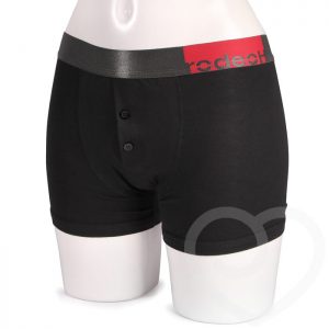 RodeoH Strap On Harness Button Fly Boxer Shorts with Vibe Pocket