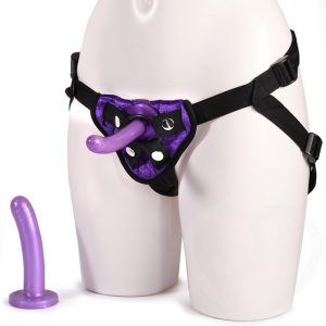 Tantus Bend Over Unisex Beginner Strap On-Harness Kit with 2 Silicone Dildos