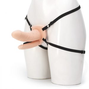 The Extender Double Penetration Hollow Strap-On