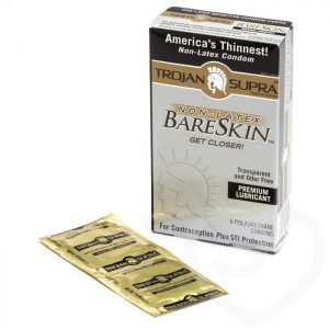 Trojan Supra Non Latex Polyethylene Condoms (6 Pack)