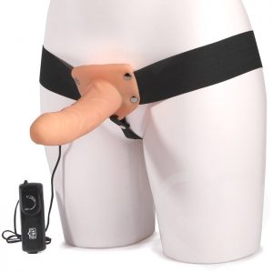 Vibrating Hard On Hollow Penis Extender 6 Inch