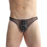 Classified Men's Studded Fishnet Thong - Classified