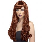 Desire Long Wavy Brunette Wig with Fringe - Unbranded