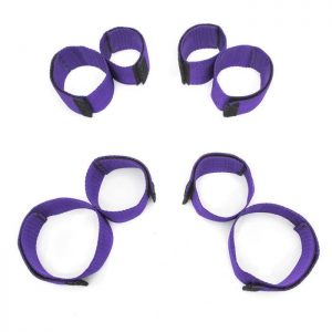 Purple Reins Wrist-to-Ankle and Arm-to-Thigh Restraint Set