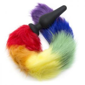 Tailz Silicone Rainbow Tail Butt Plug