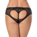 Escante Heart Back Sheer Mesh and Lace Knickers - Escante
