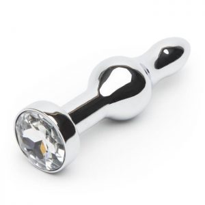 LuxGem Tapered Metal Jewelled Butt Plug 3.5 Inch