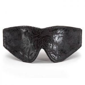 Bondage Boutique Black Rose Faux Fur Lined Blindfold
