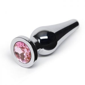 LuxGem Pink Jewelled Metal Butt Plug 4 Inch