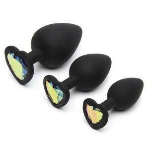 Luxe Jewelled Butt Plug Set with Rainbow Crystal (3 Piece)