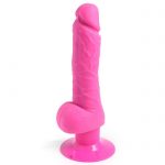 Shower Stud Realistic Suction Cup Dildo Vibrator with Balls 6 Inch - Cal Exotics