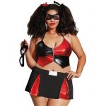 Dreamgirl Plus Size Red and Black Sexy Harlequin Costume - Dreamgirl Costumes