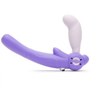 Lovehoney Double Delight Adjustable Purple Vibrating Strapless Strap-On