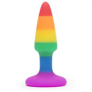 Rainbow Pleasure Silicone Butt Plug 3 Inch