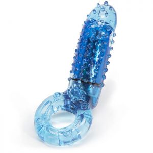 Screaming O OYeah Blue Vibrating Vertical Cock Ring
