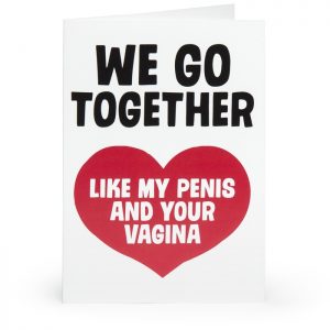We Go Together … Adult Greetings Card