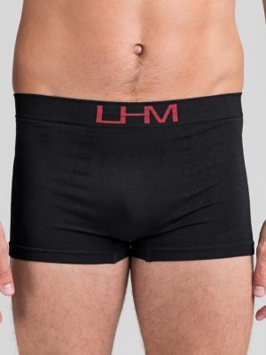 LHM Total Stud Black Seamless Boxer Shorts