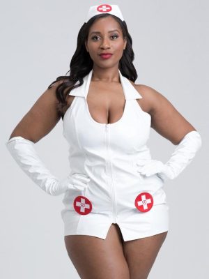 Lovehoney Fantasy Plus Size Naughty PVC Nurse Costume