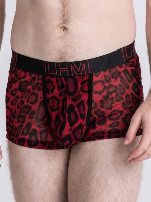 LHM Red Leopard Print Mesh Boxers
