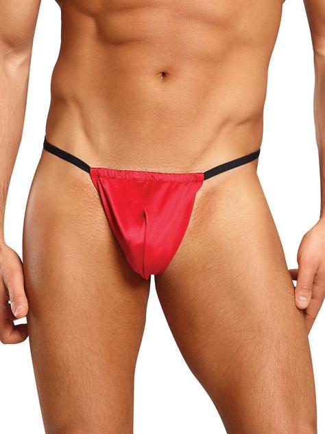 Male Power Red Smooth Satin Posing Pouch