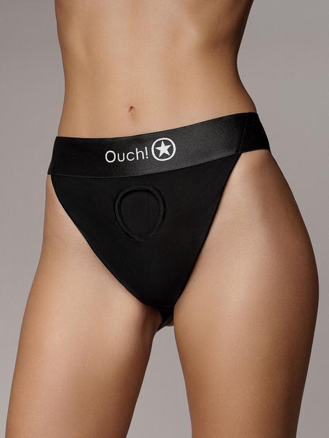 Ouch! Vibrating Open-Back Strap-On Briefs