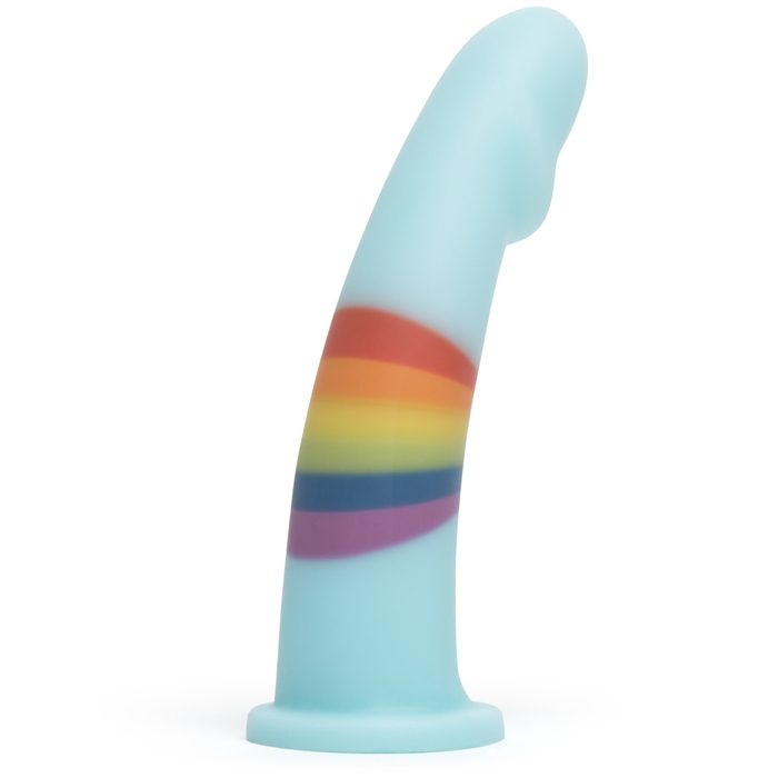 BS Alex Azur Rainbow Curved Silicone Realistic Dildo 6 Inch - BS Atelier
