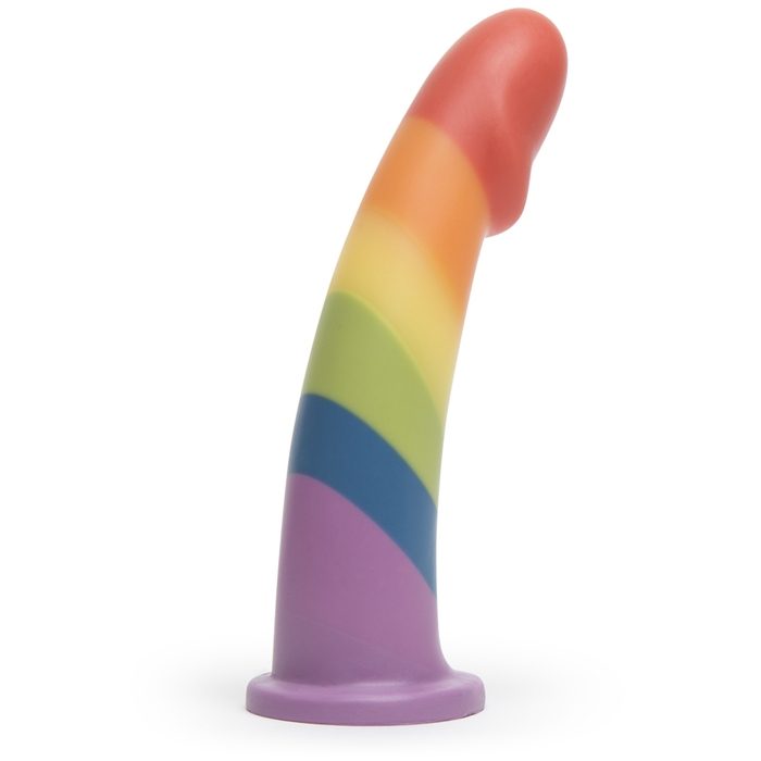 BS Alex Rainbow Curved Silicone Realistic Dildo 6 Inch - BS Atelier