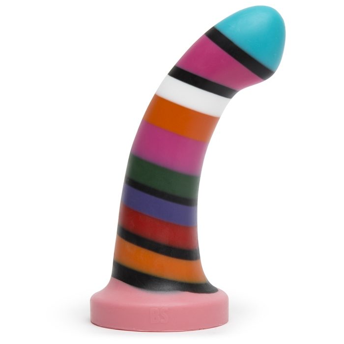 BS G-Spot Lines Paris Curved Silicone Dildo 6.5 Inch - BS Atelier