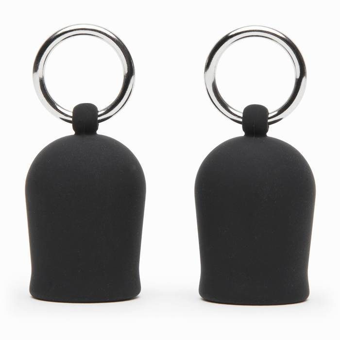 Black Velvets Silicone Nipple Suckers with Rings - Unbranded
