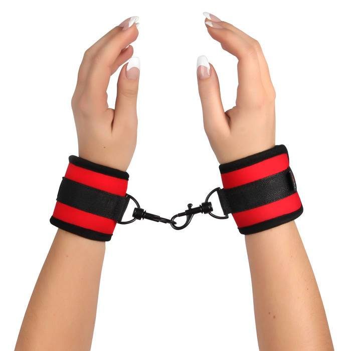 Bondage Boutique Soft Red Handcuffs - Bondage Boutique
