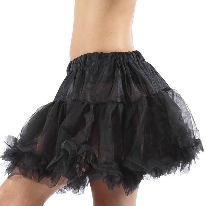 Classified Black Layered Petticoat with Ruffle Trim - Classified