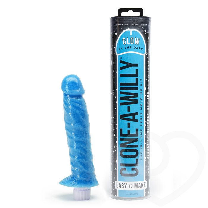 Clone-A-Willy Glow In The Dark Blue Vibrator Moulding Kit - Clone A Willy