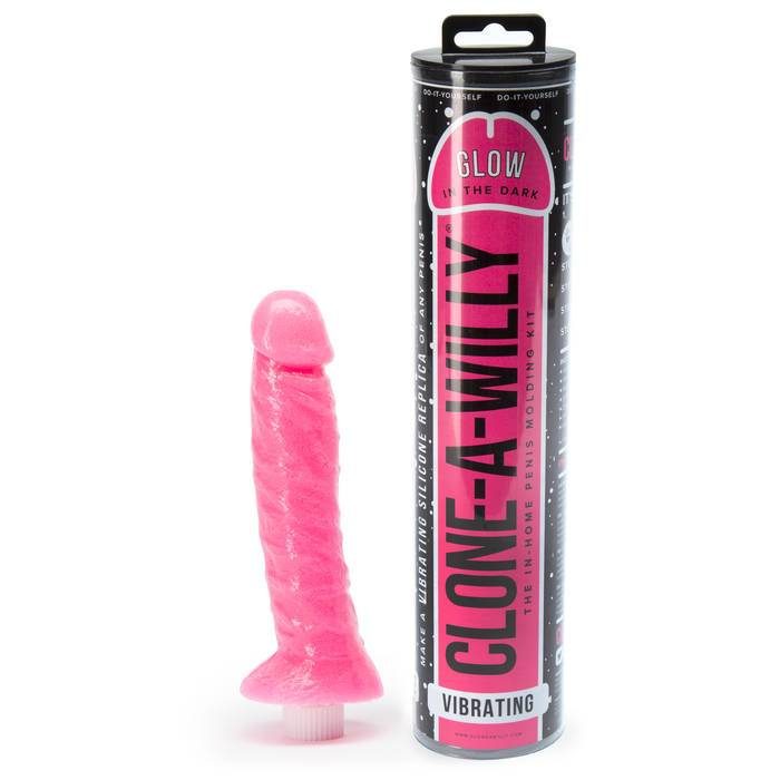 Clone-A-Willy Glow In The Dark Vibrator Moulding Kit Pink - Clone A Willy