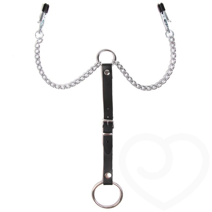 DOMINIX Deluxe Advanced Nipple Clamps with Cock Ring - DOMINIX