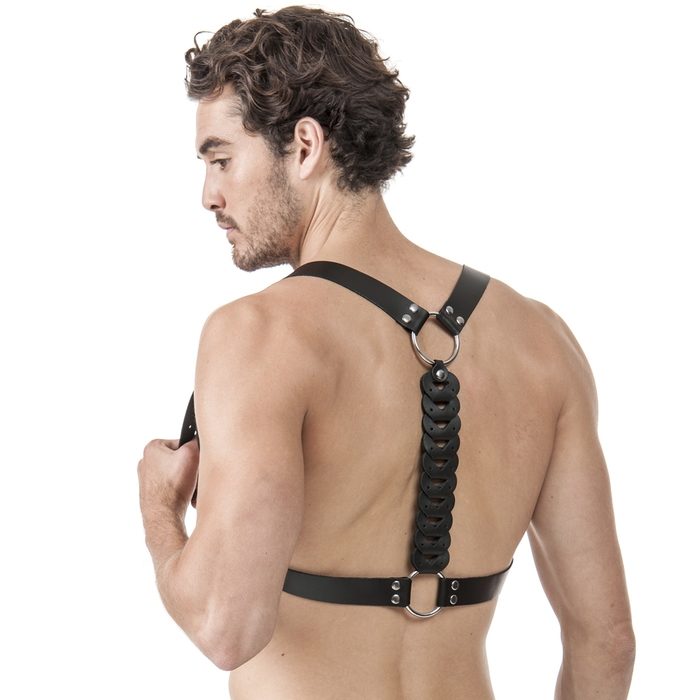 DOMINIX Deluxe Leather Detailed Racer Back Harness - DOMINIX